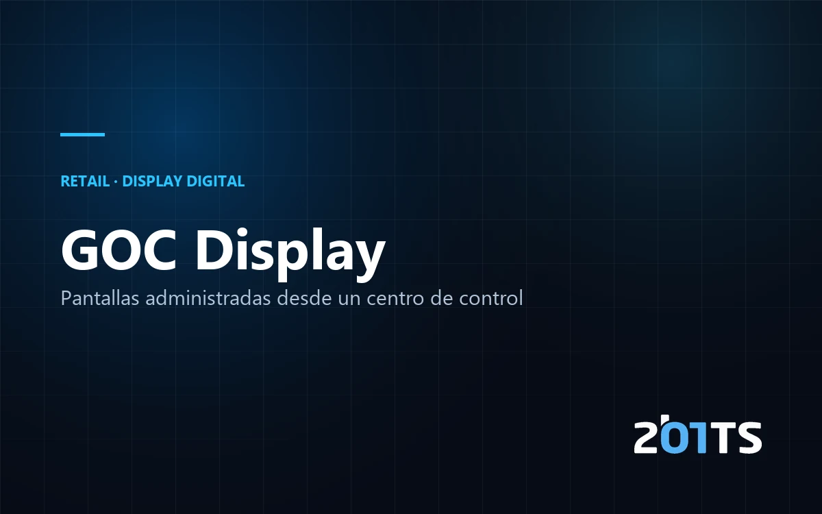 Portada del caso de display digital para Fashion Group