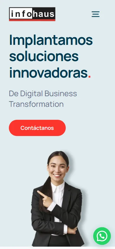infohaus.com.mx visto en un teléfono móvil